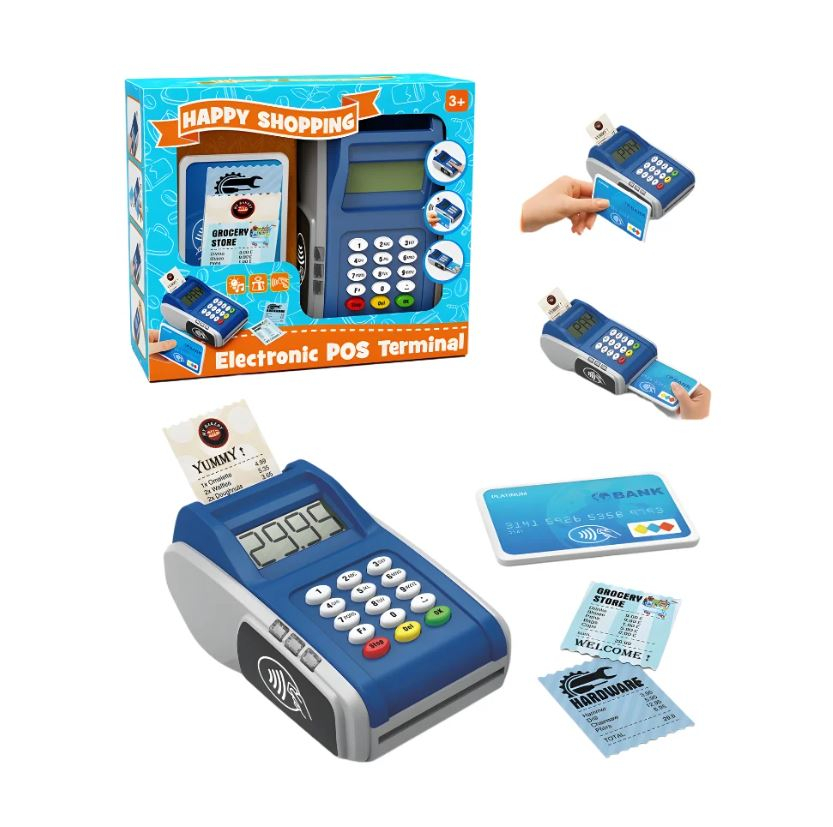 Casa de marcat interactiva pentru copii cu terminal POS si accesorii
