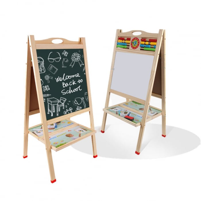 Tabla Sevalet, Cu Doua Fete, cu abac si ceas, D002, 90 cm, din lemn